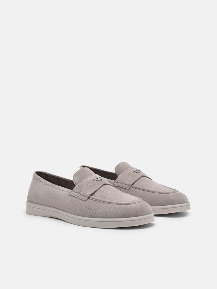 Roam Suede Driving Shoes, Light Grey