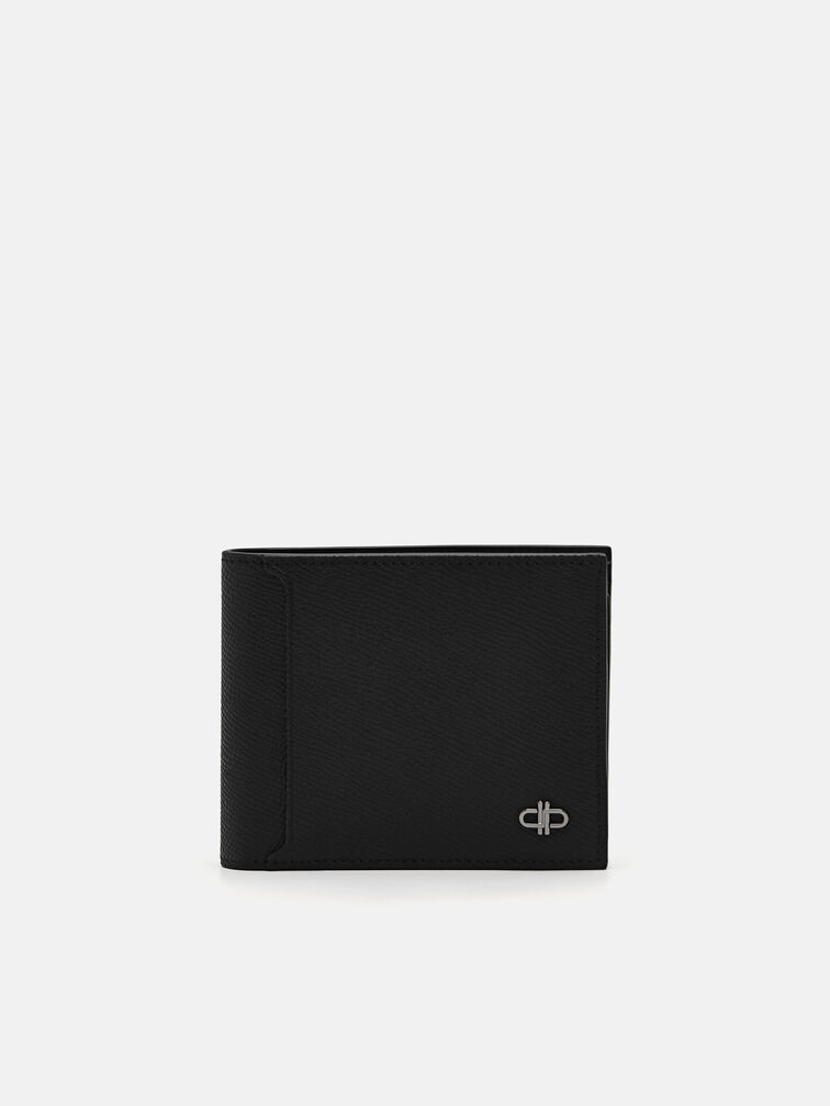 Leather Bi-Fold Wallet with Insert, Black