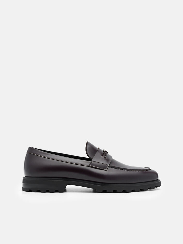 Renly Leather Loafers, Mahogany