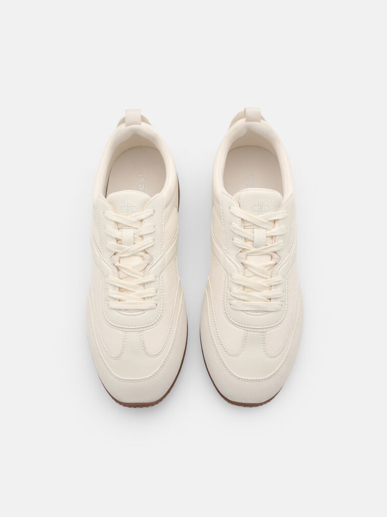 Dario Suede Sneakers, Beige Fabric