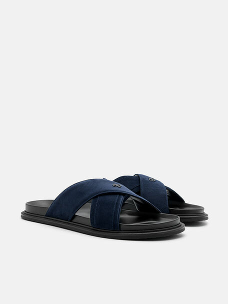 Cross Sandals, Navy