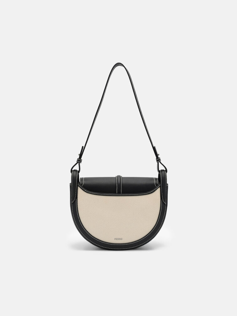 Hitch Canvas Shoulder Bag, Black Canvas
