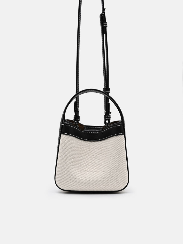 Dana Canvas Pouch, Black Canvas