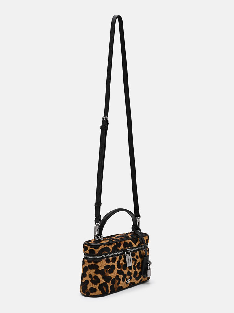 Ari Calf Hair Shoulder Bag, Multi