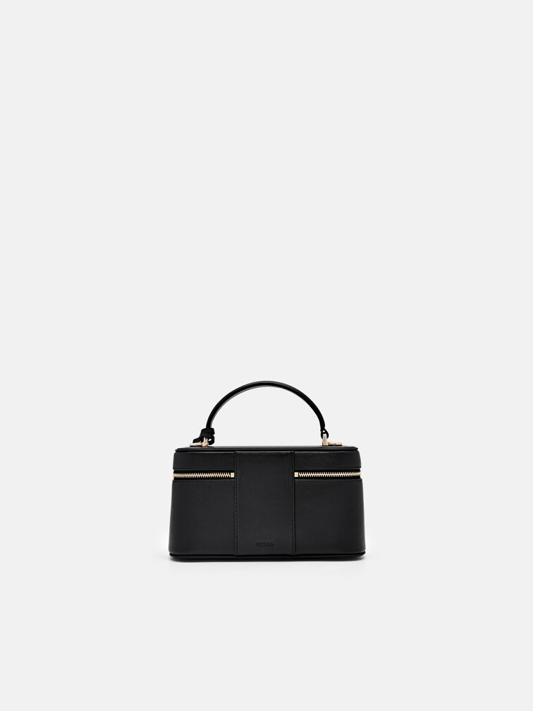 Ari Leather Shoulder Bag, Black