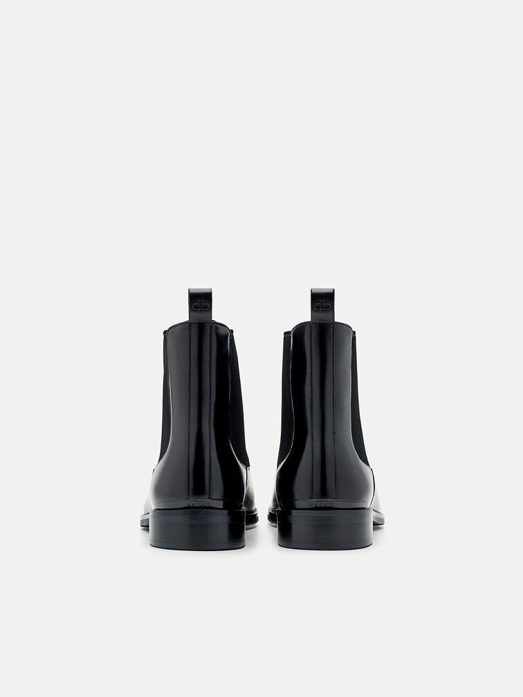 Chace Leather Chelsea Boots, Black