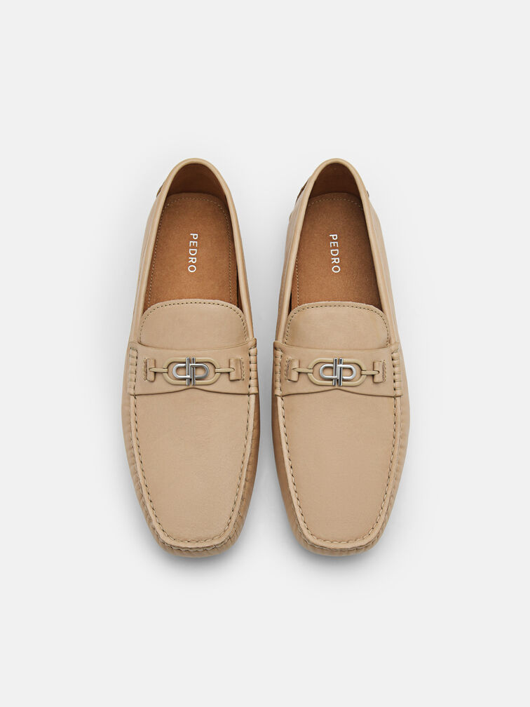 Leather Driving Shoes, Sand