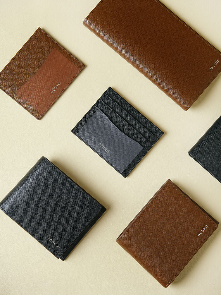 Full-Grain Leather Cardholder, Dark Brown