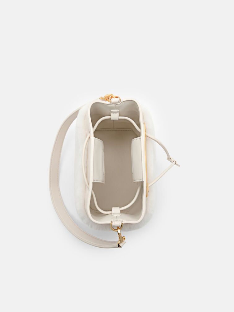 Panelled Bucket Bag, Chalk