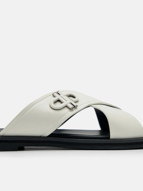 Cross Sandals, Chalk