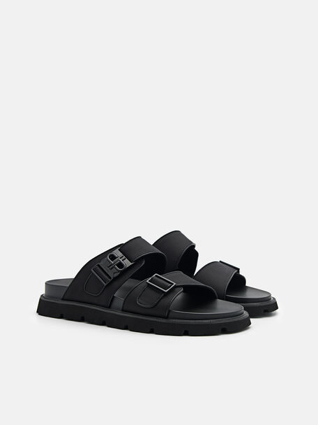 Slide Sandals, Black