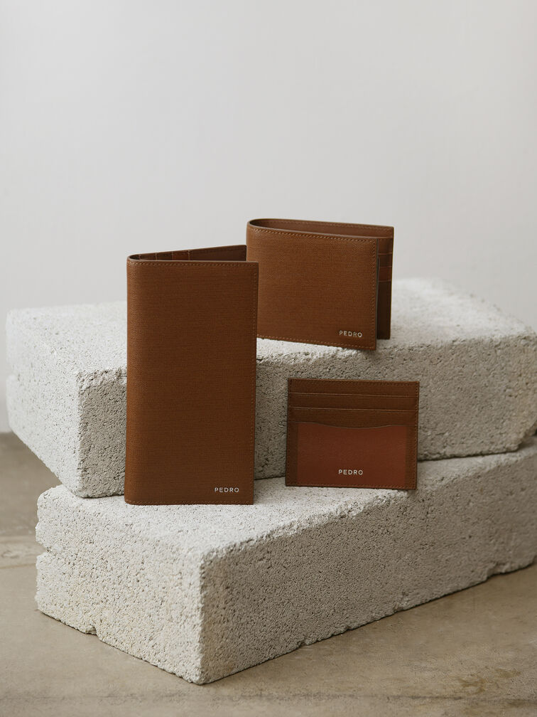 Full-Grain Leather Cardholder, Dark Brown