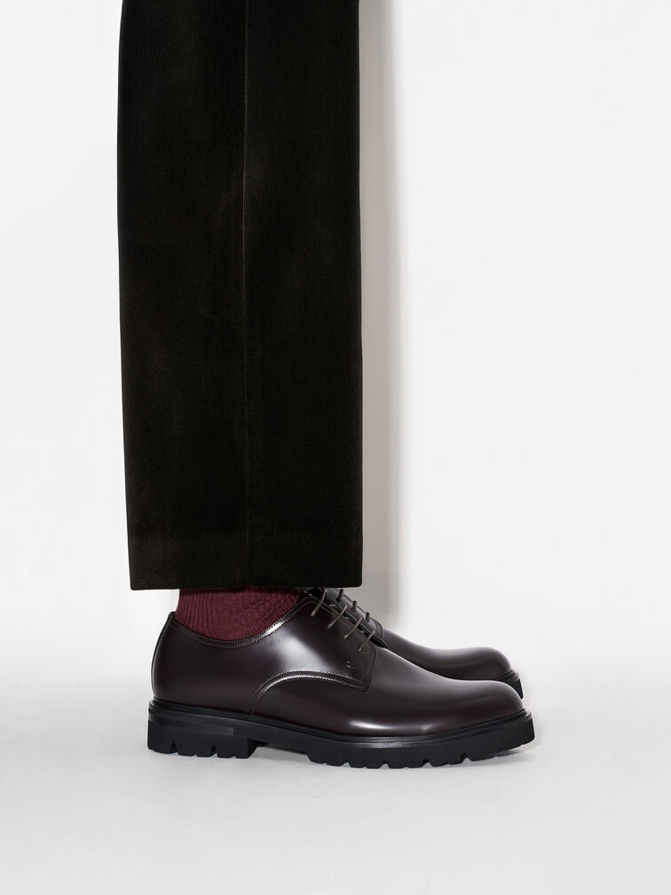 Anders Leather Derby Shoes, Mahogany