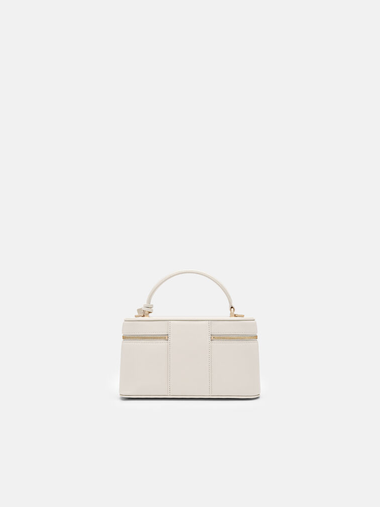 Ari Leather Shoulder Bag, Chalk