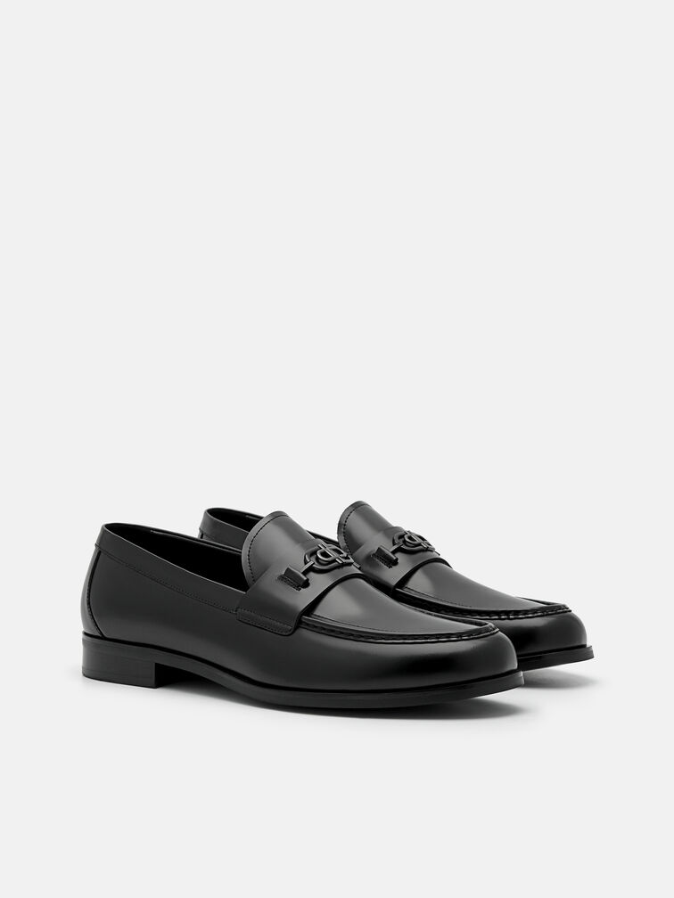 Leather Horsebit Loafer, Black
