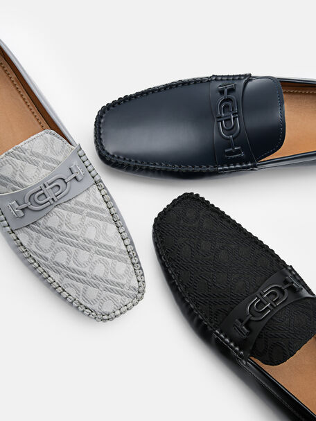 Leather Driving Shoes, Black