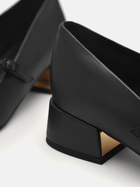 Bianca Leather Mary Jane Pumps, Black