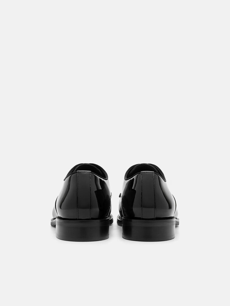 Patent Leather Derby Shoes, Black