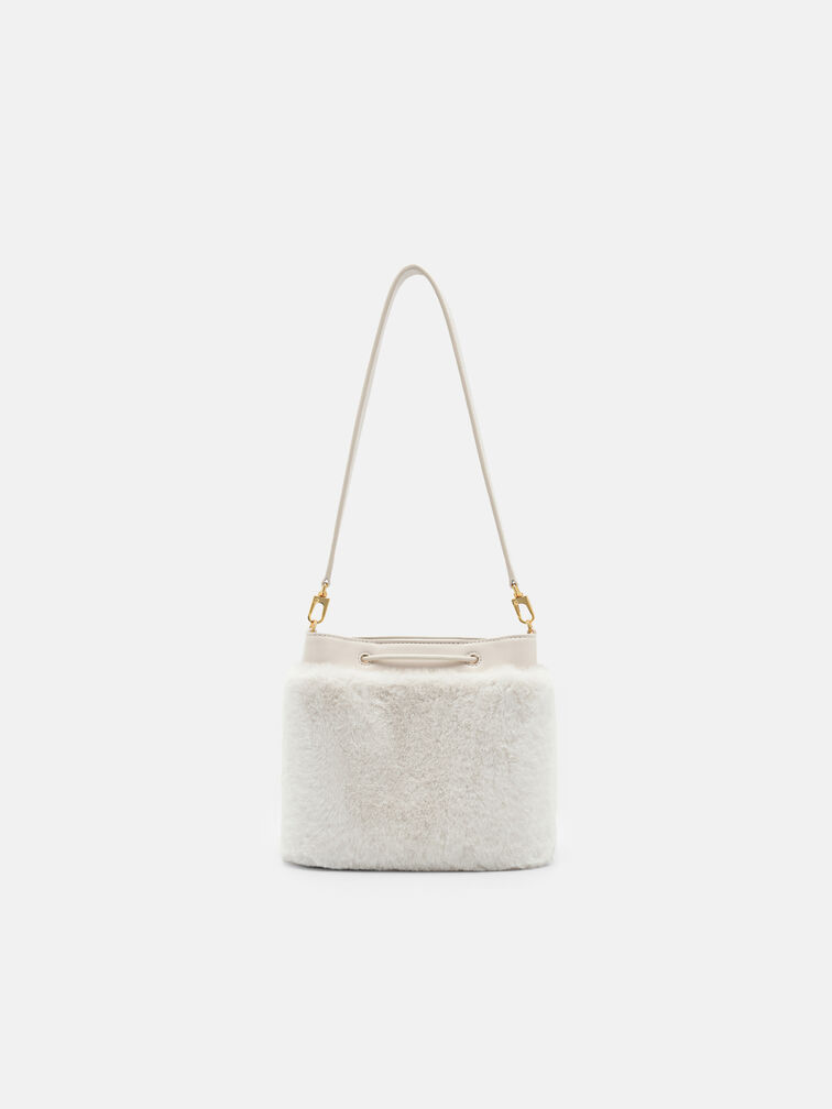 Panelled Bucket Bag, Chalk