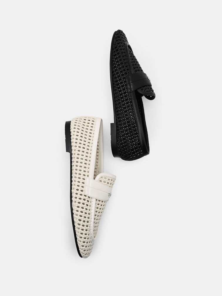 Brynn Woven Loafers, Chalk Weave
