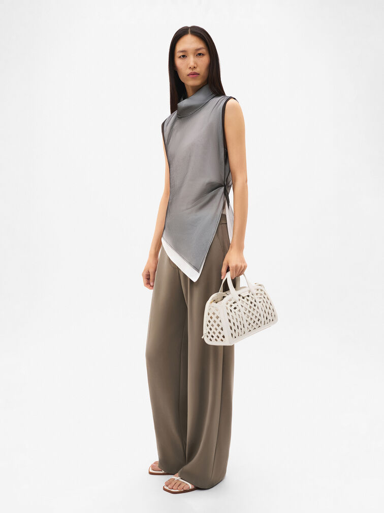 Orion Woven Tote Bag, Chalk