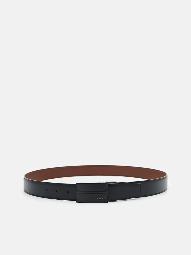 Leather Reversible Tang Belt, Brown