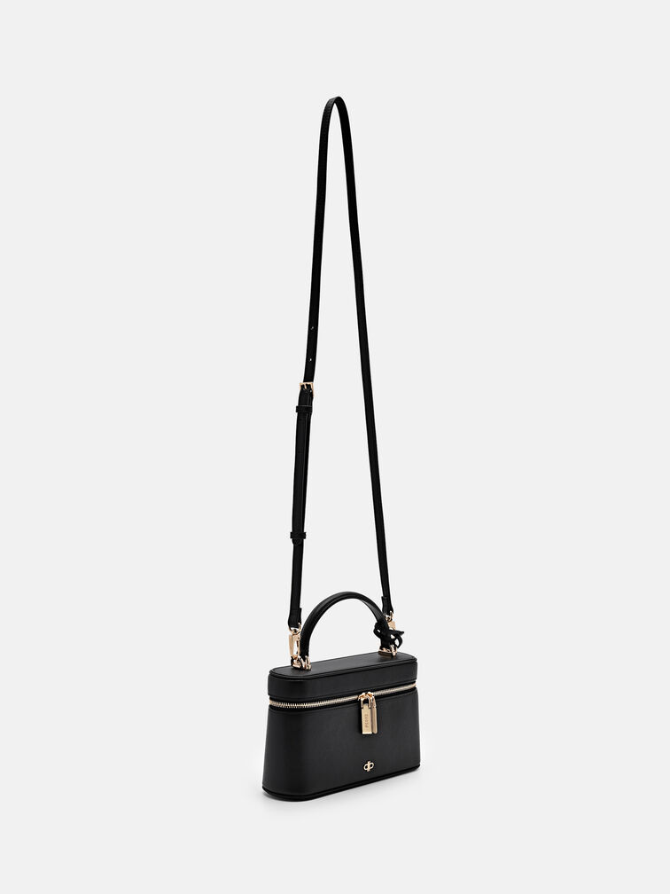 Ari Leather Shoulder Bag, Black