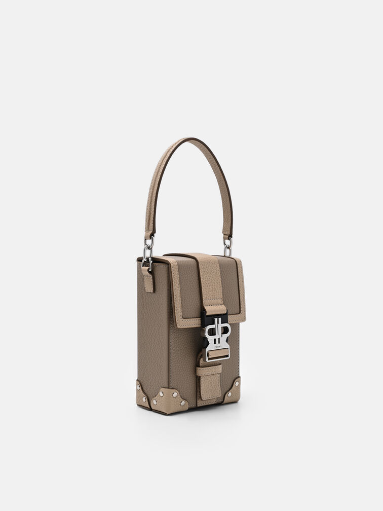 Tex Leather Crossbody Bag, Multi Tumble