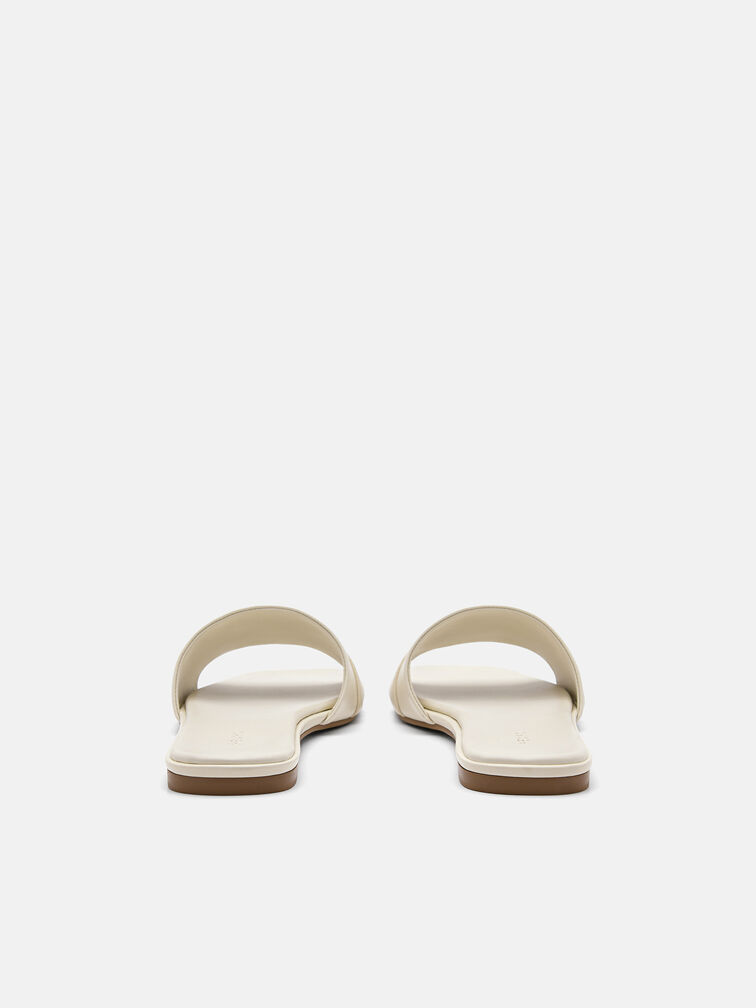 Leather Sandals, Chalk