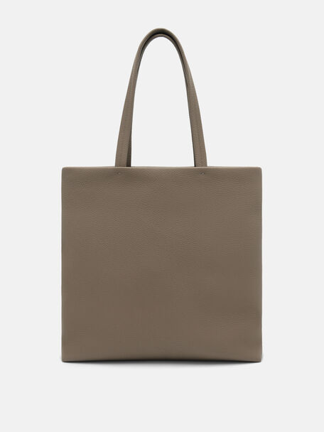 Asher Leather Tote Bag, Dark Taupe