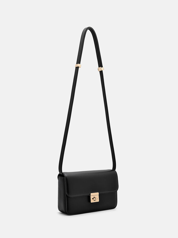 PEDRO Studio Leather Shoulder Bag, Black