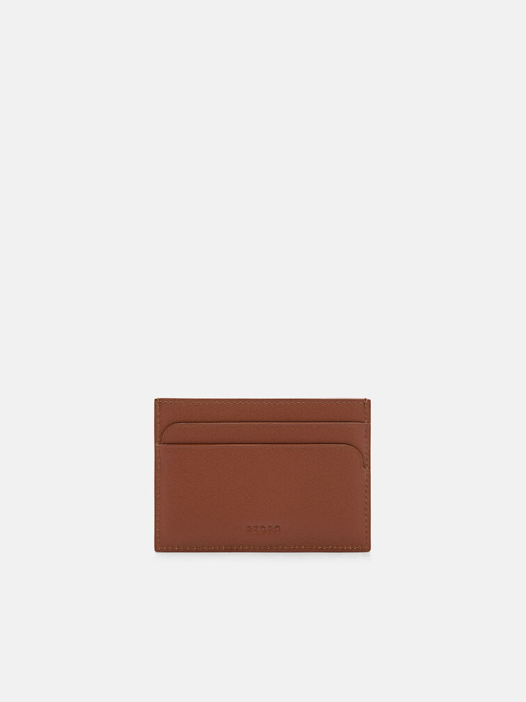 Leather Card Holder, Cognac