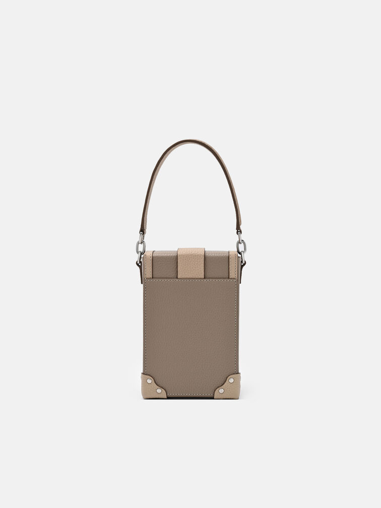 Tex Leather Crossbody Bag, Multi Tumble