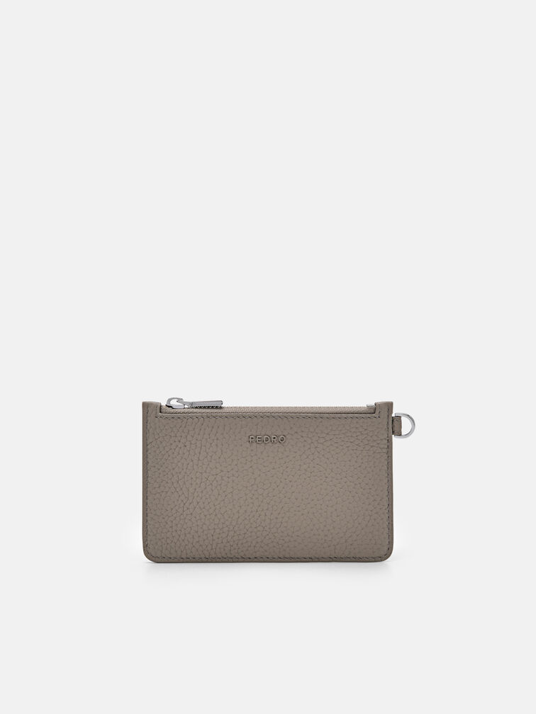 PEDRO Studio Leather Card Holder, Taupe