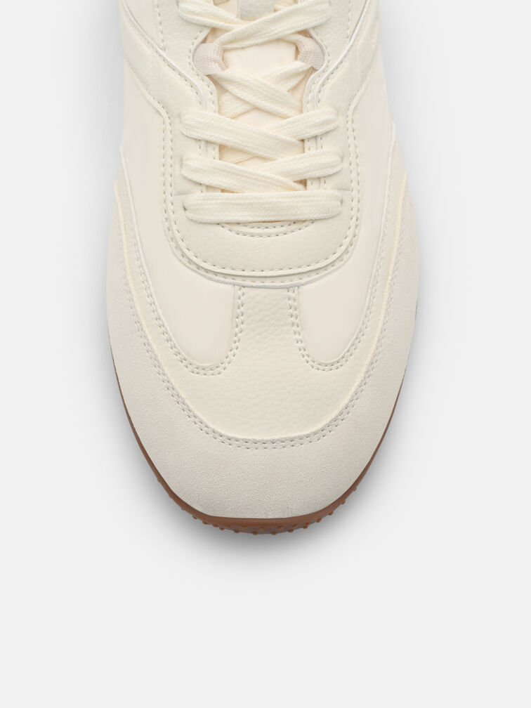 Dario Suede Sneakers, Beige Fabric