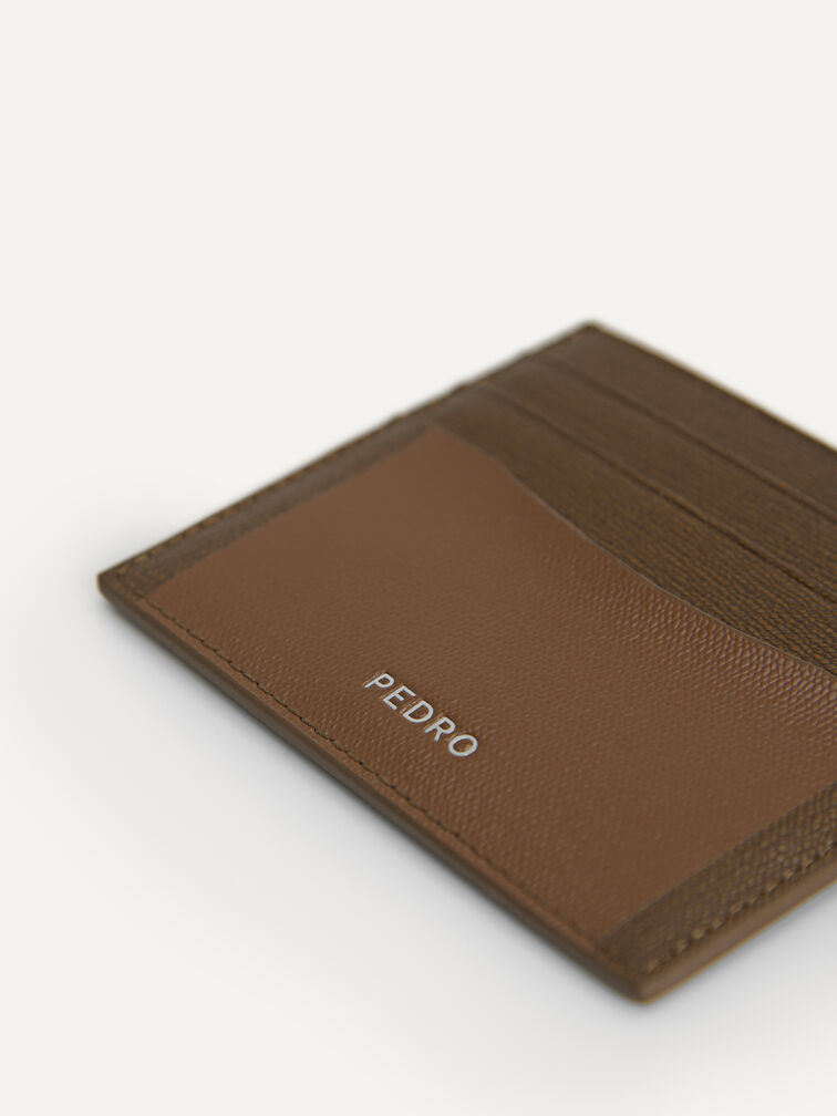 Full-Grain Leather Cardholder, Dark Brown