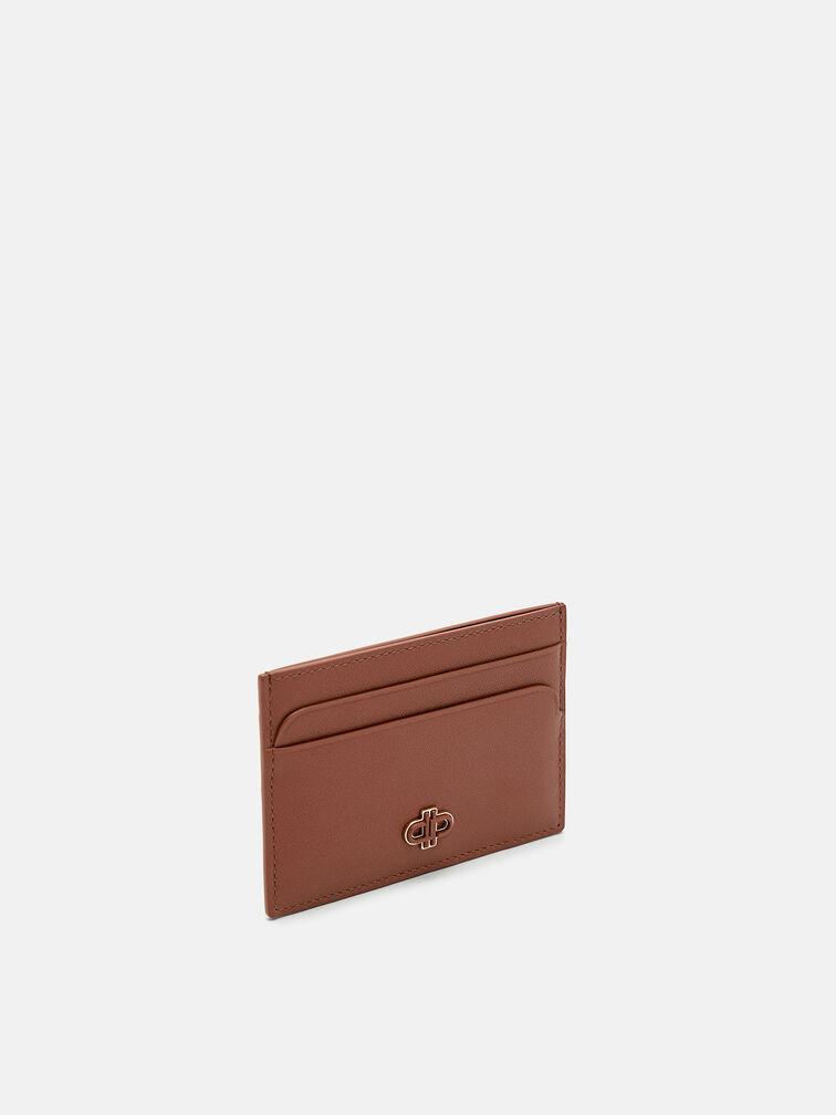Leather Card Holder, Cognac