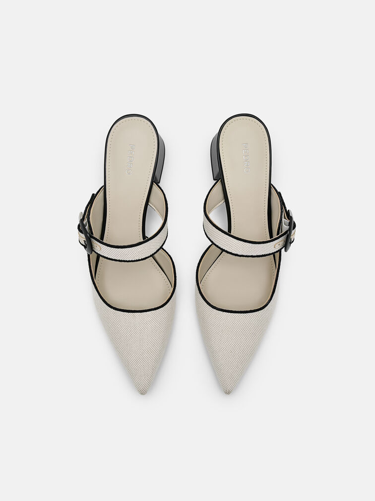 Bridget Heel Mules, Beige