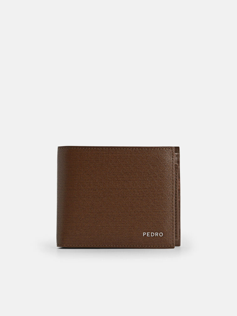 Leather Wallet with Insert, Dark Brown