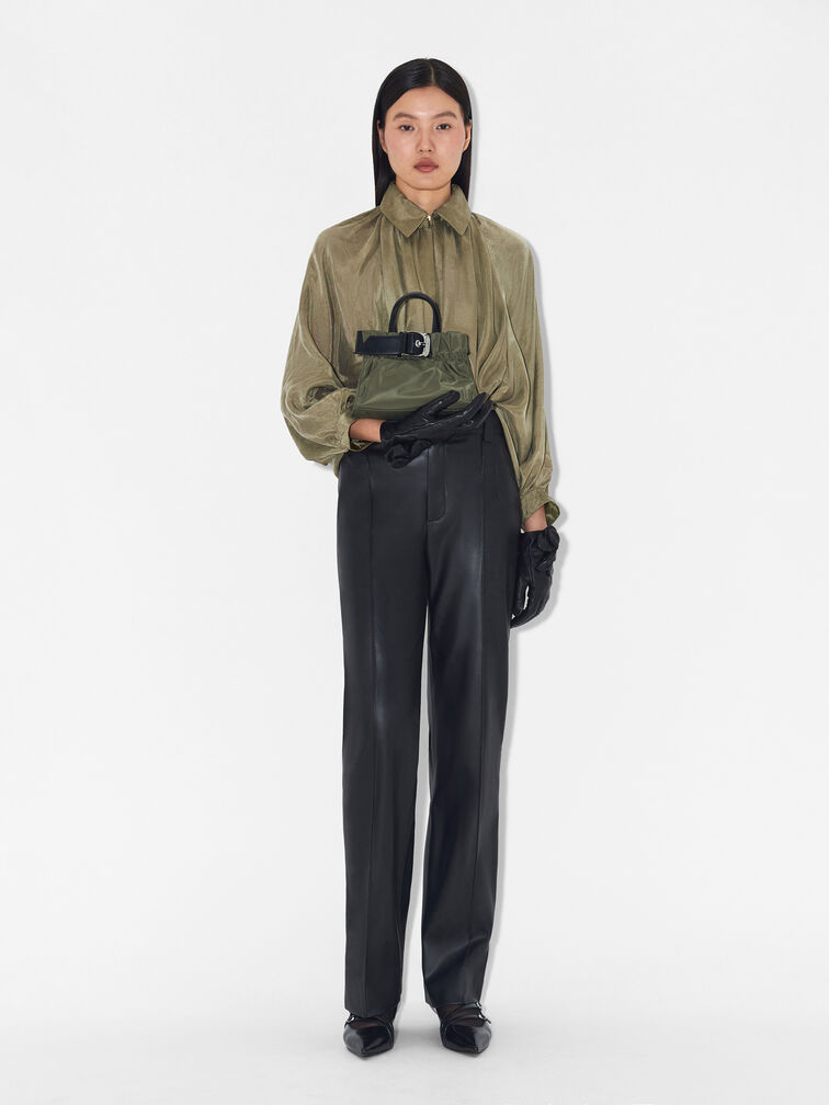 Helix Handbag, Olive