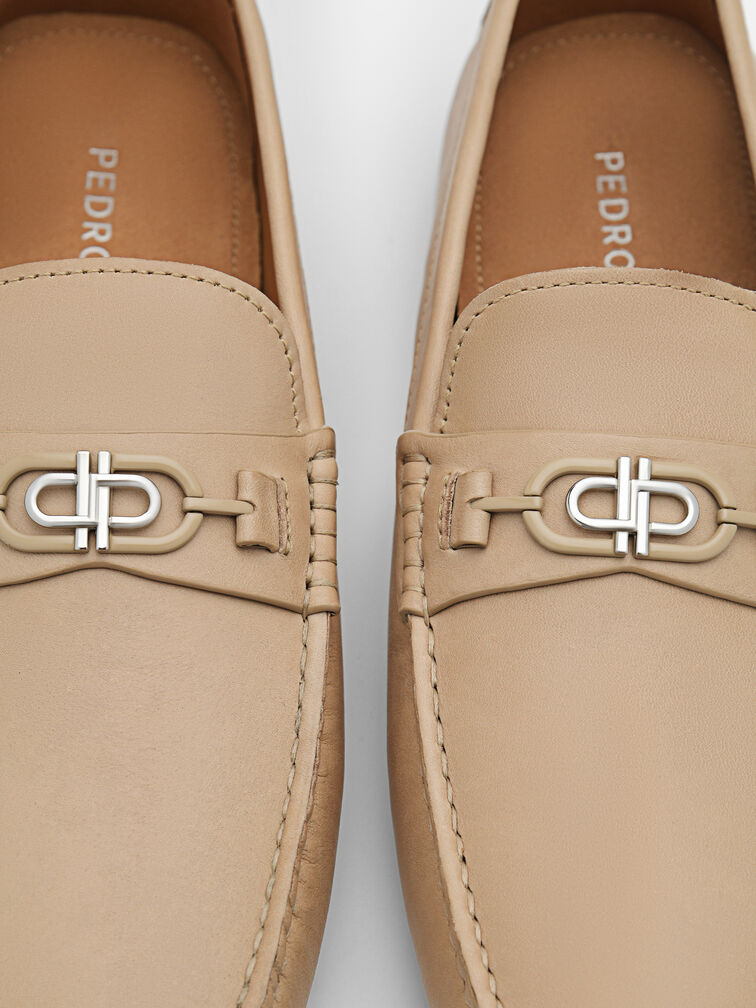 Leather Driving Shoes, Sand