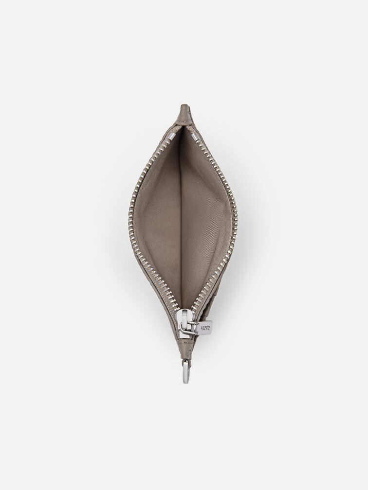 PEDRO Studio Leather Card Holder, Taupe