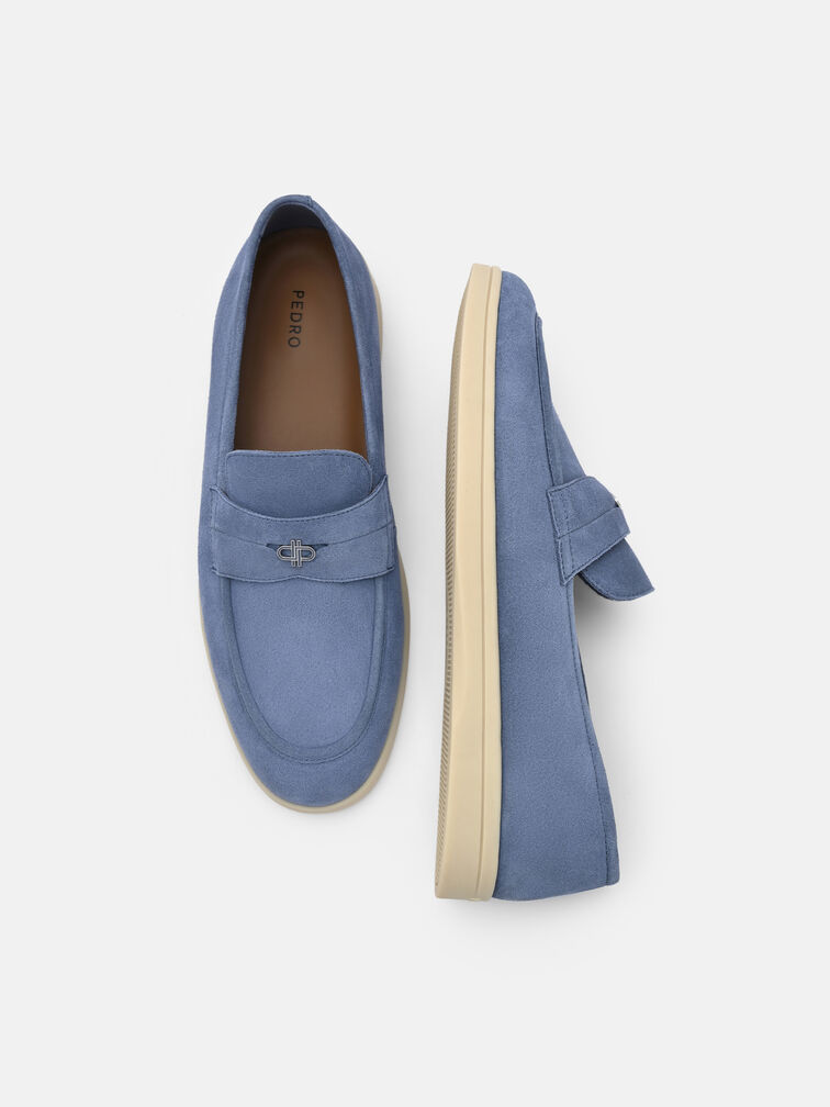 Roam Suede Driving Shoes, Slate Blue Suede