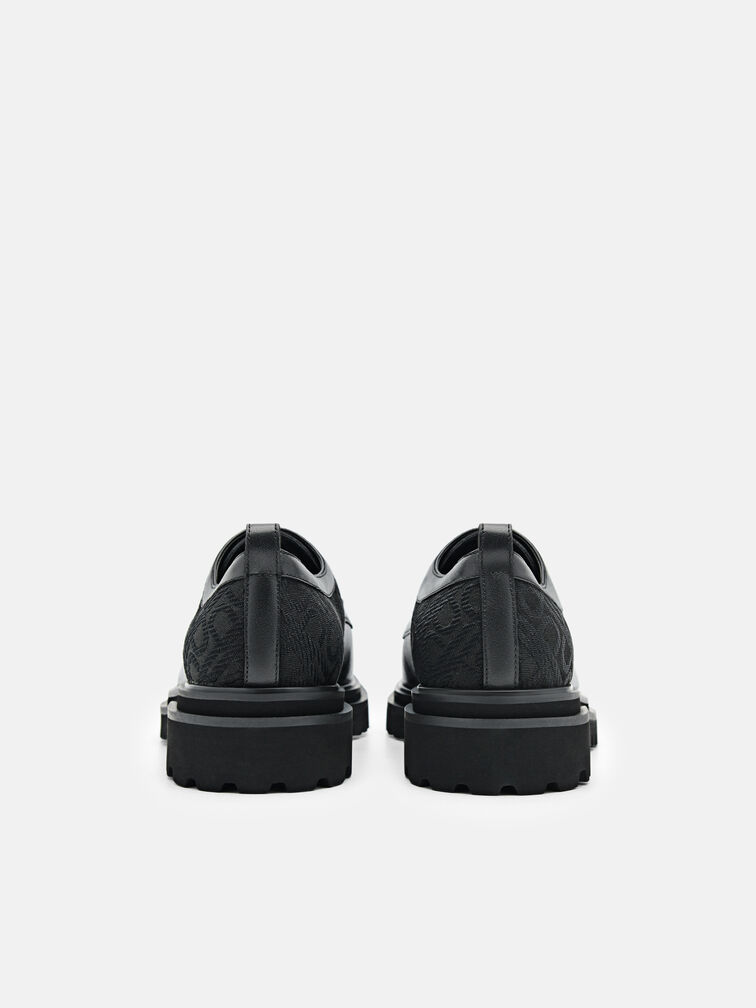 Leather Derby Shoes, Black