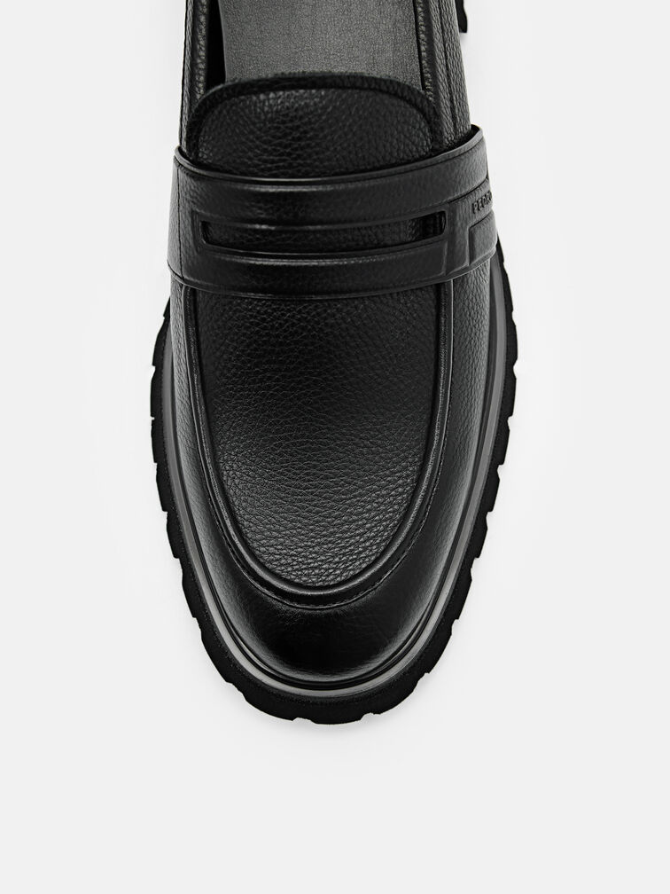 Alto Leather Loafers, Black