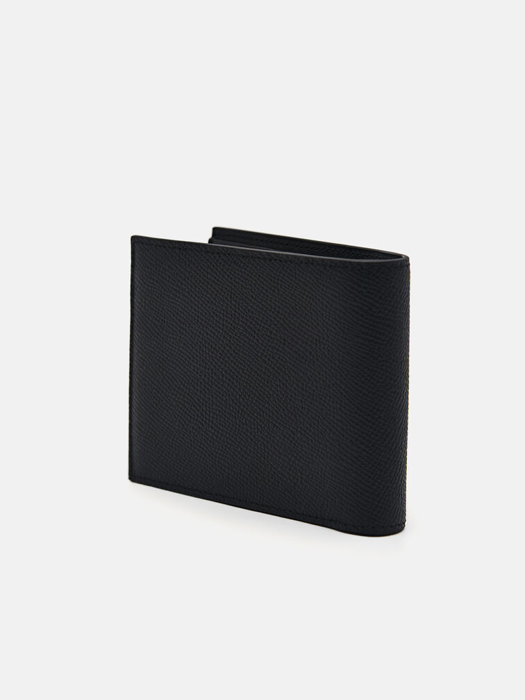 Leather Bi-Fold Wallet with Insert, Black