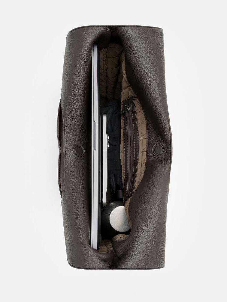 Utility Tote Bag, Dark Brown