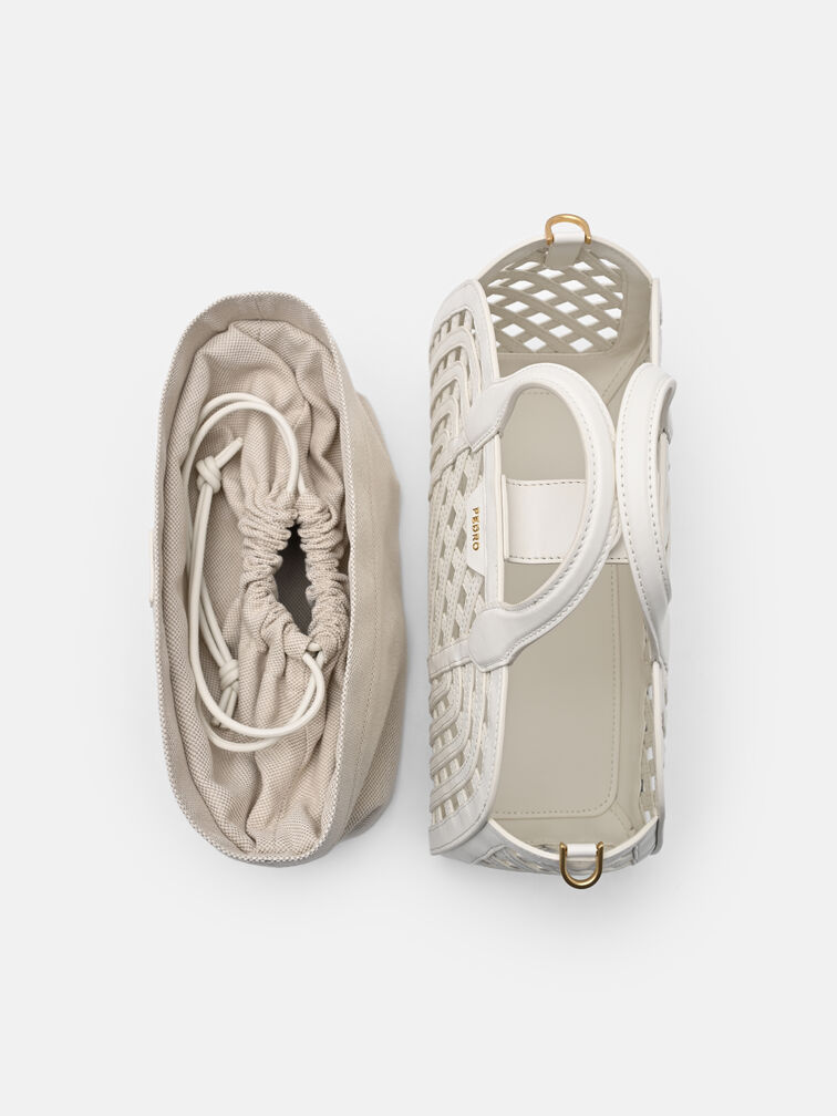 Orion Woven Tote Bag, Chalk