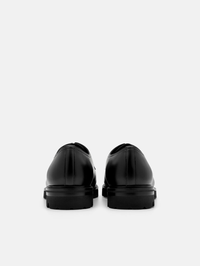 Anders Leather Derby Shoes, Black