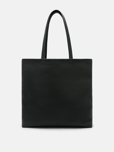 Asher Leather Tote Bag, Black